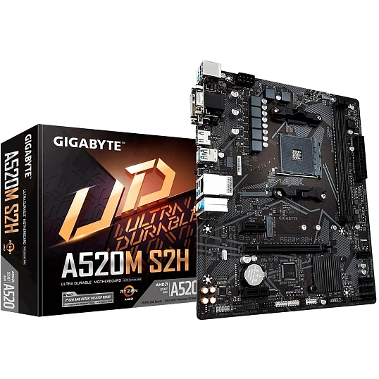 Материнская плата Gigabyte A520M S2H AM4 AMD 2xDDR4 mATX RTL