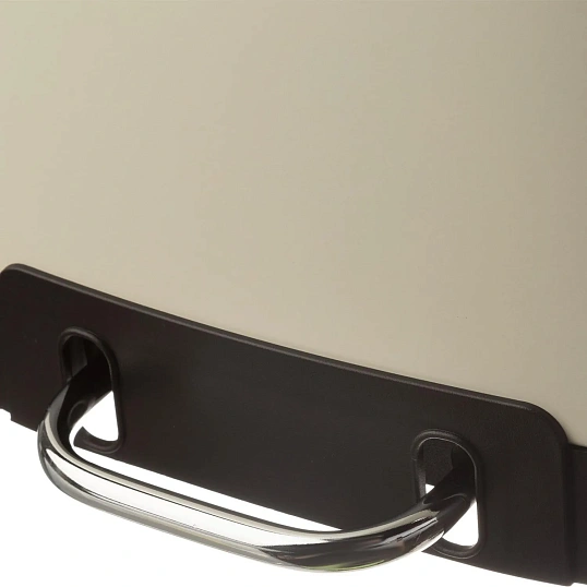 Ведро мусорное с педалью и доводчиком Luscan 12л,бежевое,прямоуг,металл