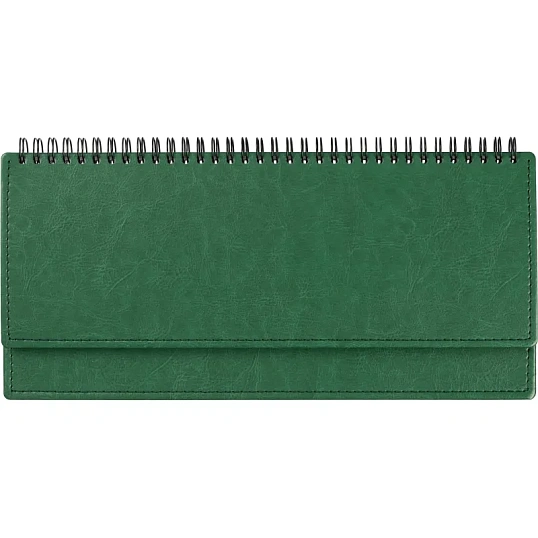 Планинг датированный 2026, зеленый,  303х150 мм, 120стр, Agenda