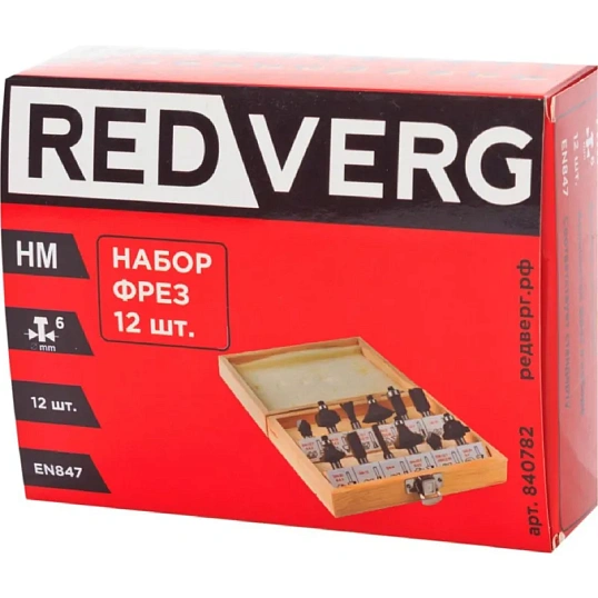 Набор фрез REDVERG 6мм (12шт) (840782)