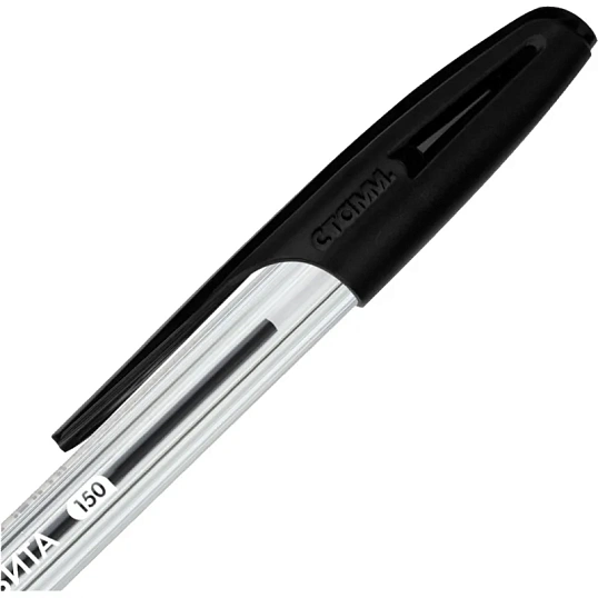 Ручка шариковая неавтомат. СТАММ Орбита 150 черная 0,7/0,5 с манж РШ-31670