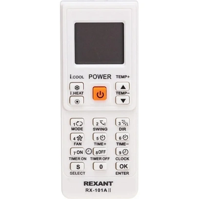 Пульт ДУ для кондиционеров RX-101AII REXANT, 38-0103