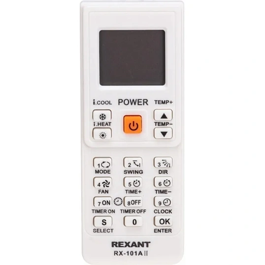 Пульт ДУ для кондиционеров RX-101AII REXANT, 38-0103