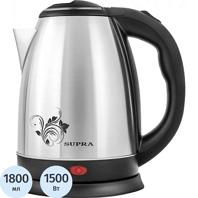 Чайник SUPRA KES-1802S, 1,8л, 1500Вт, металл