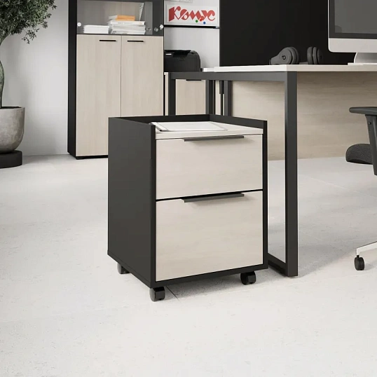 Тумба мобильная К-Loft 241T003 дуб скандин./графит