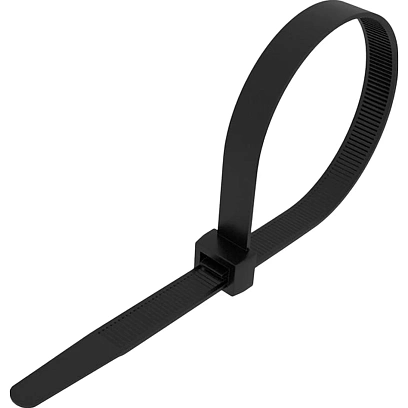 Стяжка (хомут) нейлоновая 200x2,5мм, черная (100 шт/уп), 07-0201-4