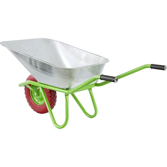 Тачка строительная с PU колесом, г/п 180 кг, объем 90 л// Сибртех 68968