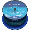 Носители информации CD-R, 52x, Verbatim Extra Protection, Cake/50, 43351