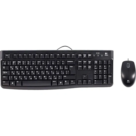 Набор клавиатура+мышь Logitech MK120, Black, ориг РУС грав (920-002561)