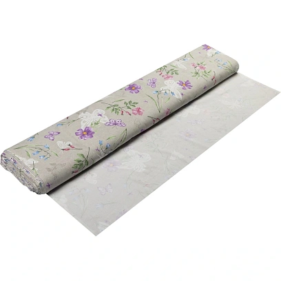 Полотно техническое Рогожка набив 1,5х55м, 170г/м2, 500131/1 Бабоч и цветы