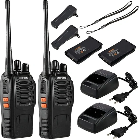 Рация BAOFENG BF-888S (5 Вт) 1500 mAh, комплект из 2-х шт