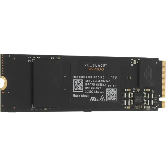 SSD накопитель WD Black SN7100 1ТБ, M.2, PCIe4x4, NVMe, M.2 (wds100t4x0e)