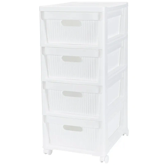 Комод BP_на колесах Velvet, 4 ящика,300х385х690 ММ (Белый)