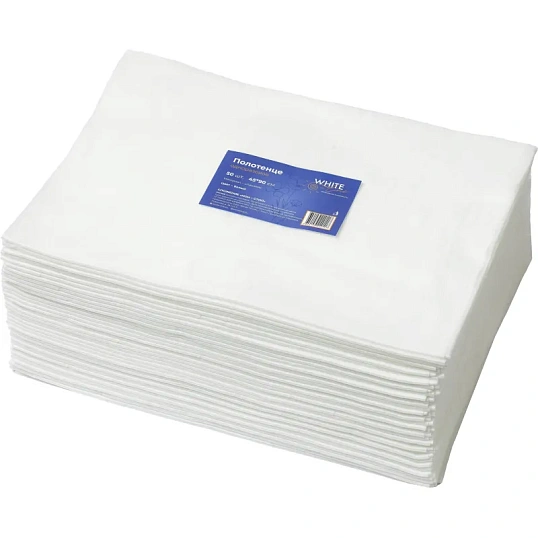 Салфетка спанлейс 45x90 см, белый, пл.50, 50шт/уп, 10257(0117)