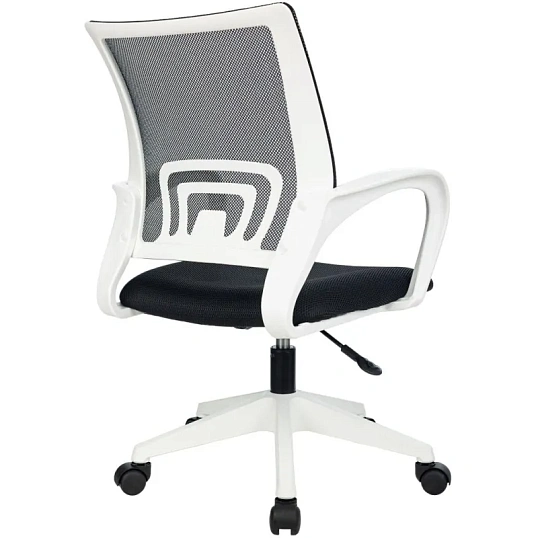 Кресло VB_Echair-396W (LT) сетка/ткань черный пластик белый