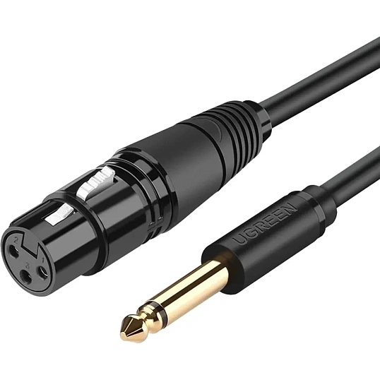 Кабель Ugreen AV131 (20719) 6.35 Male To XLR Female Cable, 2м