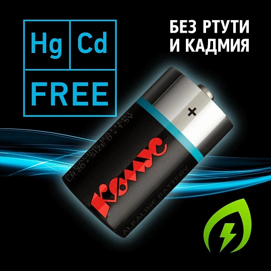 Батарейка D/E95/LR20 бл/2шт 