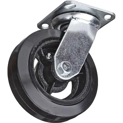 Колесо для тележки SCd 200, повор, литая резина, без торм, 200мм