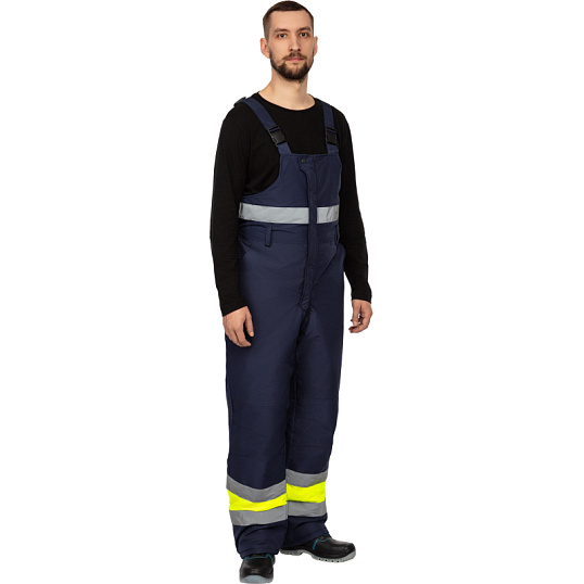 Полукомбинезон зимний мужской зс04-ПК 56-58/182-188 флуоресц.жёлтый/син