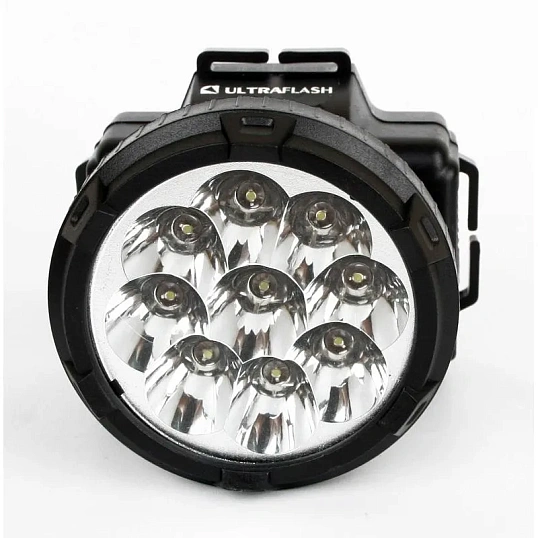 Фонарь налобный Ultraflash 9LED,акк220,0,5Ач