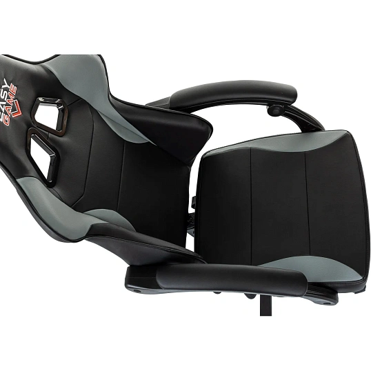 Кресло VB_Echair Easy Game-907 LT PU экокожа черный/серый, пластик