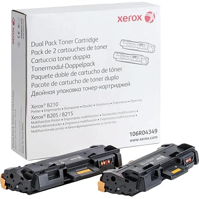 Тонер-картридж Xerox 106R04349 чер. для B210/B205/B21 5 (2шт/уп)
