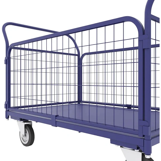 Тележка платформенная с сетчатыми бортами ТС 2 (600х900) колеса d 125