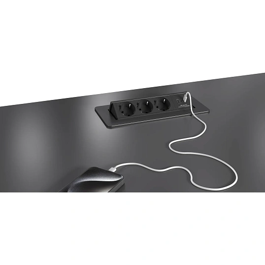 Платформа POWER BOX G4703-2AC(3сил.р./USB/Type-C) черный