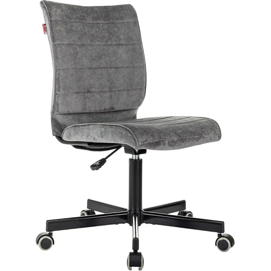 Кресло VB_EChair 303 серый Light-19 крестов. металл черный