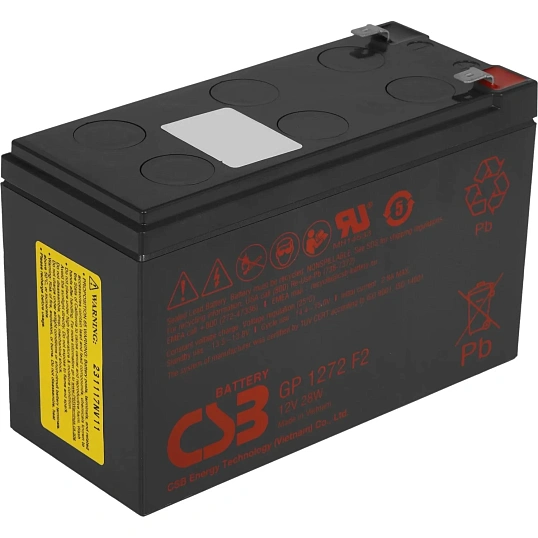 Батарея для ИБП CSB серия GP, GP1272 F2 (12V28W) , 12В/7Ач