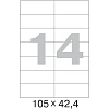 Этикетки самоклеящиеся  105х42,4 мм/14 шт. на листе А4 (100 л