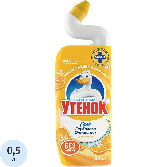 Средство для сантехники Туалетный Утенок чистящее ср-во Цитрусовый 500мл