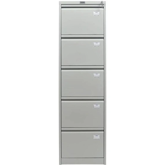 Картотека ПРАКТИК AFC-05 шкаф 5 секцион. А4/FC, ц.замок, 467х630х1634