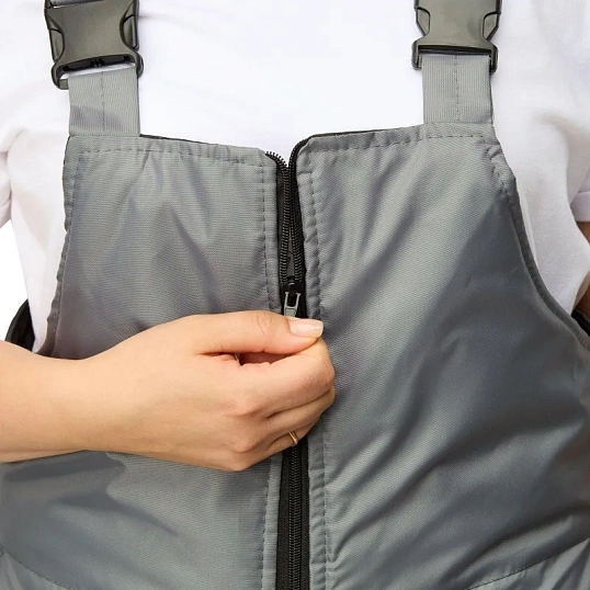 Полукомбинезон рабочий зимний женский з46-ПК серый (р.64-66) 182-188