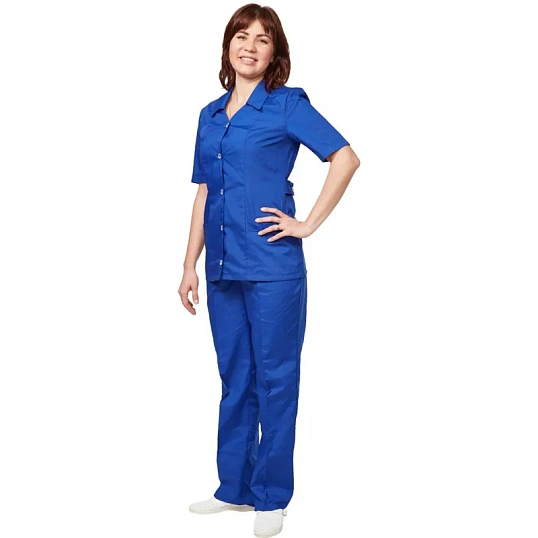 Костюм для горничных и уборщиц женский у12-КБР василек (р.56-58)р.170-176