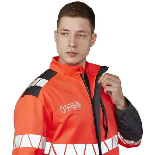 Куртка летняя мужская Равелин красн./графит (р.56-58) 194-200