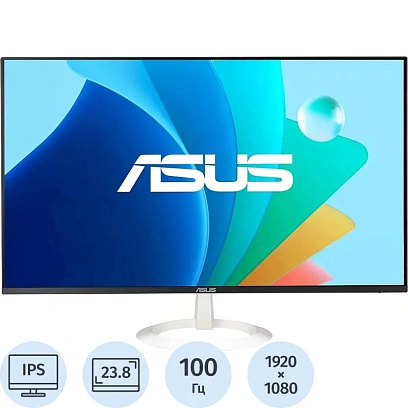 Монитор ASUS VZ24EHF-W(90LM07C2-B01470)23.8/FHD/IPS/100Hz/250cd/1ms/HDMI
