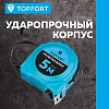 Рулетка TOPFORT BASIC 5мх19мм, пласт корпус, 2 стопора