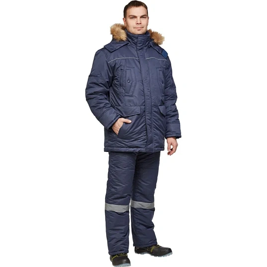 Брюки рабочие зимние муж. з28-БР син (р.48-50)170-176