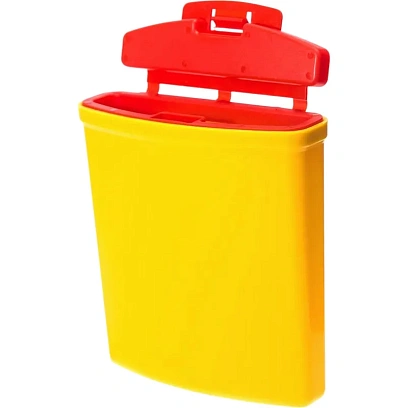 Емкость-контейнер д/сбора ост.инстр.с иглосъем.Б Жел.0,25л.100шт/уп.,СЗПИ