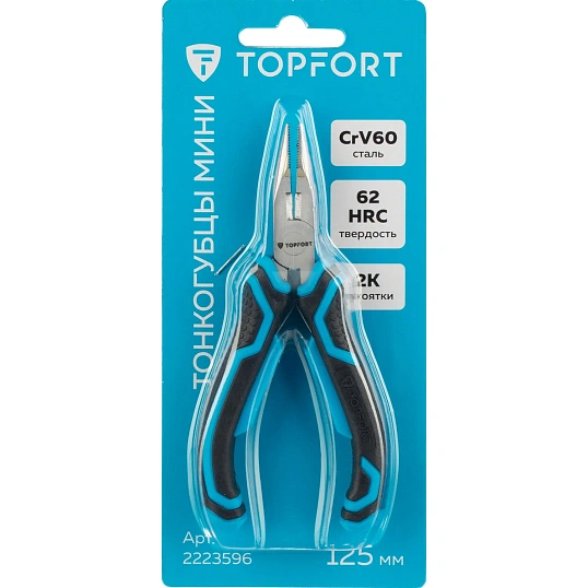 Тонкогубцы мини 125 мм Topfort