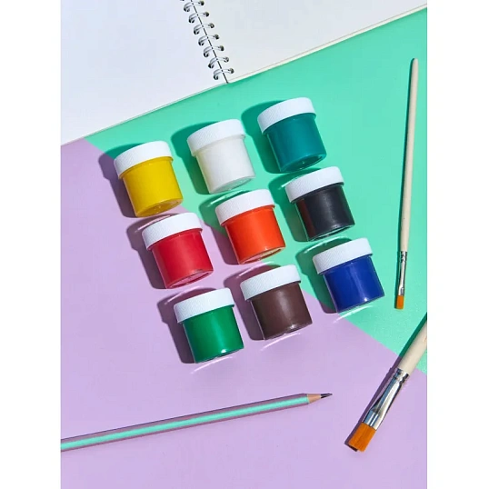 Гуашь Комус Класс ColorPics набор 9 цв, 20 мл