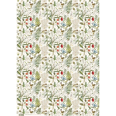 Бумага упаковочная FLORA.ЛУГОВЫЕ ТРАВЫ, 50 х 70 см (4 листа) 2-794/01