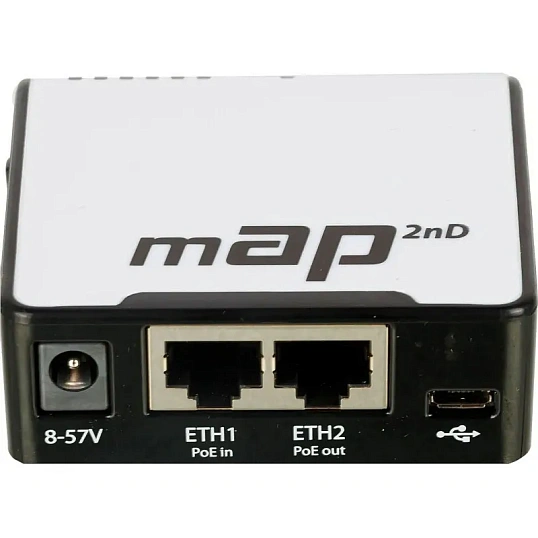 Точка доступа wi-fi MikroTik mAP (RBMAP2ND) AR9531 650MHz, 64MB, 2xLAN