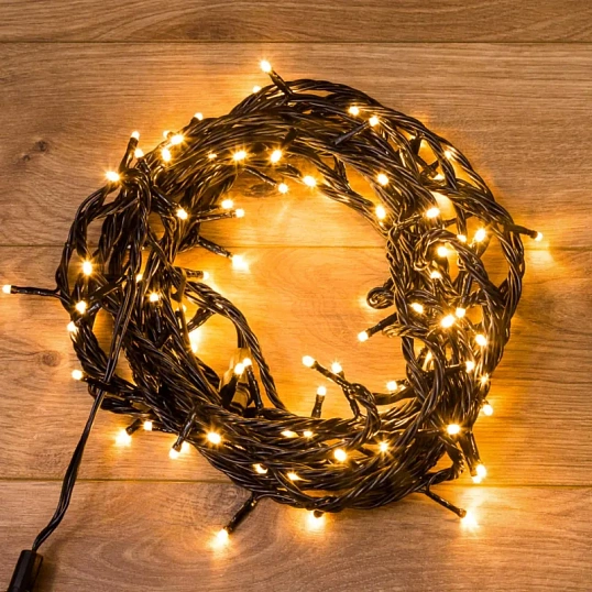 Гирлянда светодиодная Нить управл. 20м 200LED ТЕПЛЫЙ БЕЛЫЙ IP65,303-146