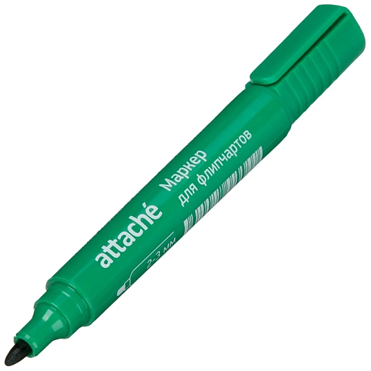 Маркер для флипчартов по бумаге Attache зеленый 2-3 мм круглый нак