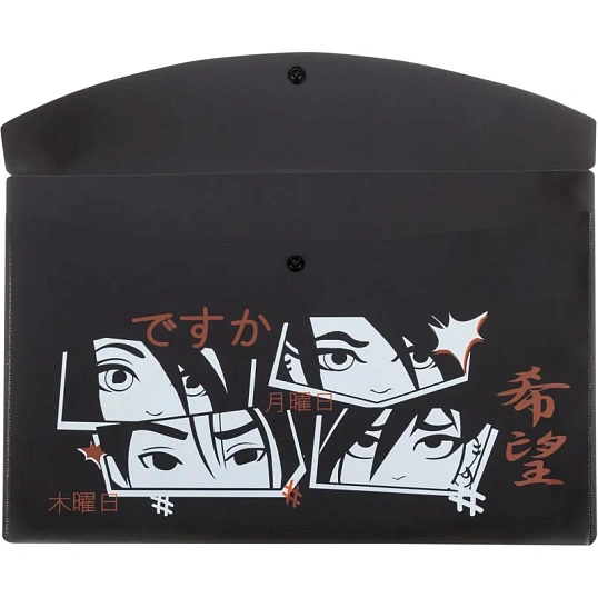 Папка-конверт на кнопке А4 №1 School Аниме Комикс, 180 мкм, 3шт/уп