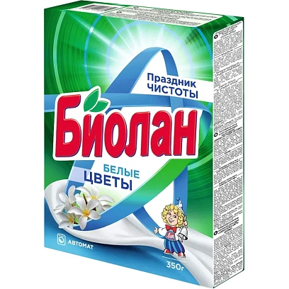 Порошок стиральный Биолан Белые цветы Автомат 350гр