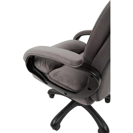 Кресло VT_Chairman Home 505 Россия ткань Т-55 серый (черный пластик)
