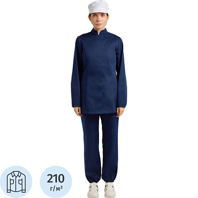 Куртка для пищевого пр-ва жен. у17-КУ ХАССП син.(р.48-50) р.158-164